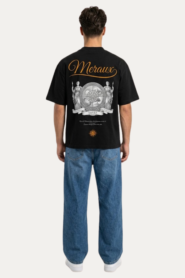 Fortuna Tee – Black / Orange