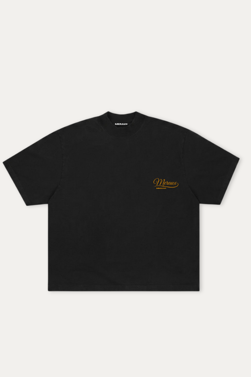Fortuna Tee – Black / Orange